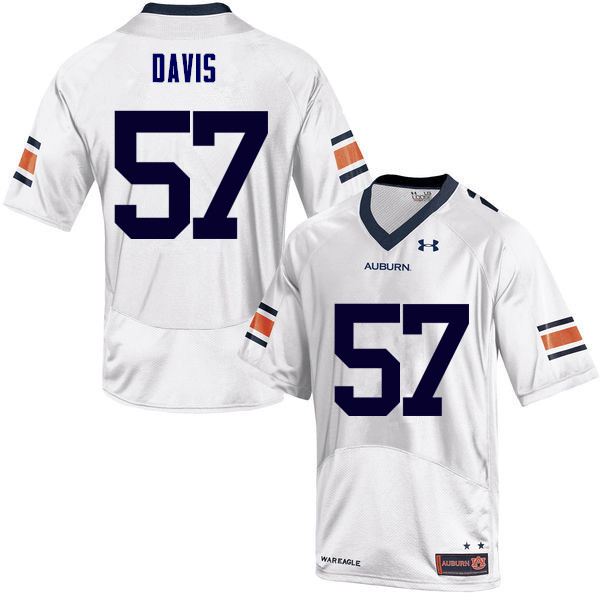 Men Auburn Tigers #57 Deshaun Davis College Football Jerseys Sale-White